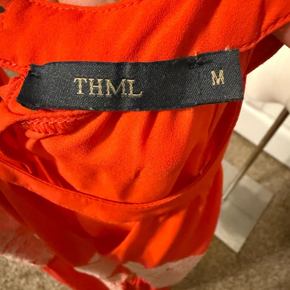 THML Vibrant Orange Embroidered Maxi Dress - Picture 9 of 13